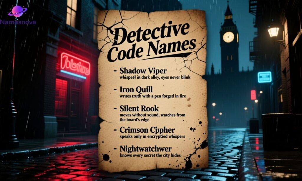 Detective Code Names 