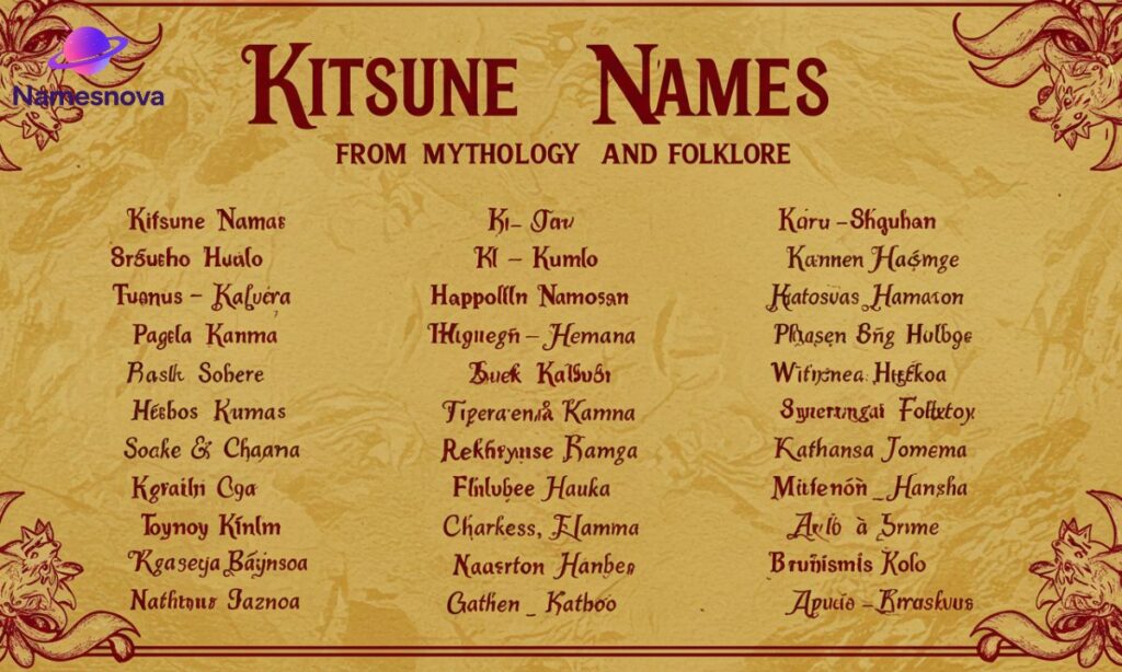 Kitsune Names from Mythology and Folklore